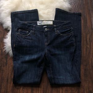dark wash bootcut jeans